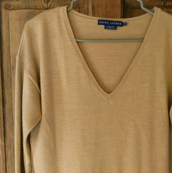 Ralph Lauren Camel Sweater Dress - Picture 4 of 13